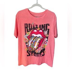 Rolling Stones Pink Short Sleeve Tee Size Medium (8-10)